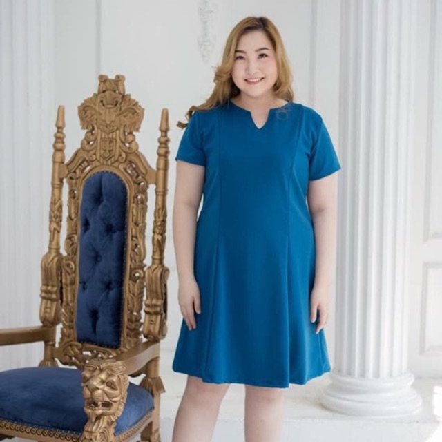 เดรส LYN plus size สีดำ