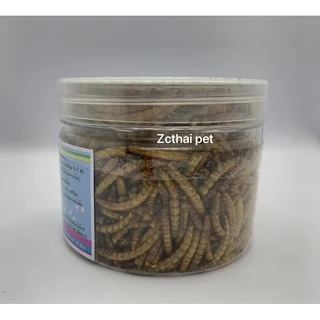 [ZC] หนอนนกอบแห้ง กระปุกขนาด 50 กรัม Dried Mealworms (คัดอย่างดี ไม่ปรุงแต่งสีและกลิ่น)