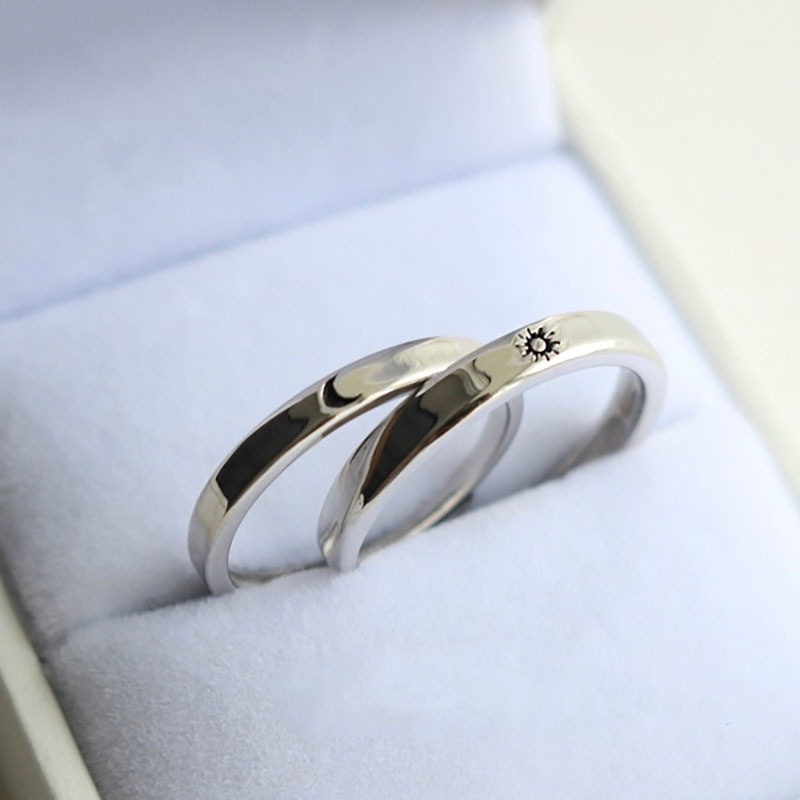 แหวนคู่รักเรียบๆ Moon Sun Love