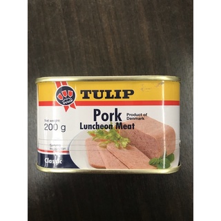 Tulip pork luncheon meat เนื้อหมูบด ขนาด  200 กรัม (ตราทิวลิป) พร้อมส่ง