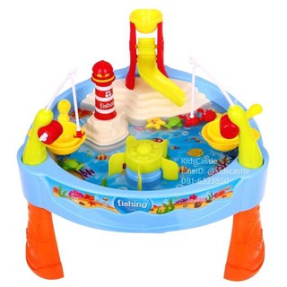 บ่อตกปลา เกมส์ชุดตกปลา สำหรับเด็ก Fishing Game with music and lights fishing table Play