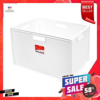 กล่องซ้อนได้ STACKO UT-38 L 39x28x25 ซม. สีขาวSTACKABLE STORAGE BOX STACKO UT-38 L 39X28X25CM WHITE