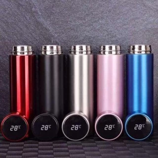 ปลีก/ส่ง กระบอกน้ำ แก้วน้ำเก็บความเย็น-ความร้อน 500ML. ไฟ LED