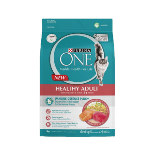 (โค้ด7XMNENW4 ลด100) PURINA ONE Adult Salmon เพียวริน่า วัน อาหารแมว อาหารแมวแบบเม็ด สูตรแมวโต แซลมอน ทูน่า 2.7 กก.