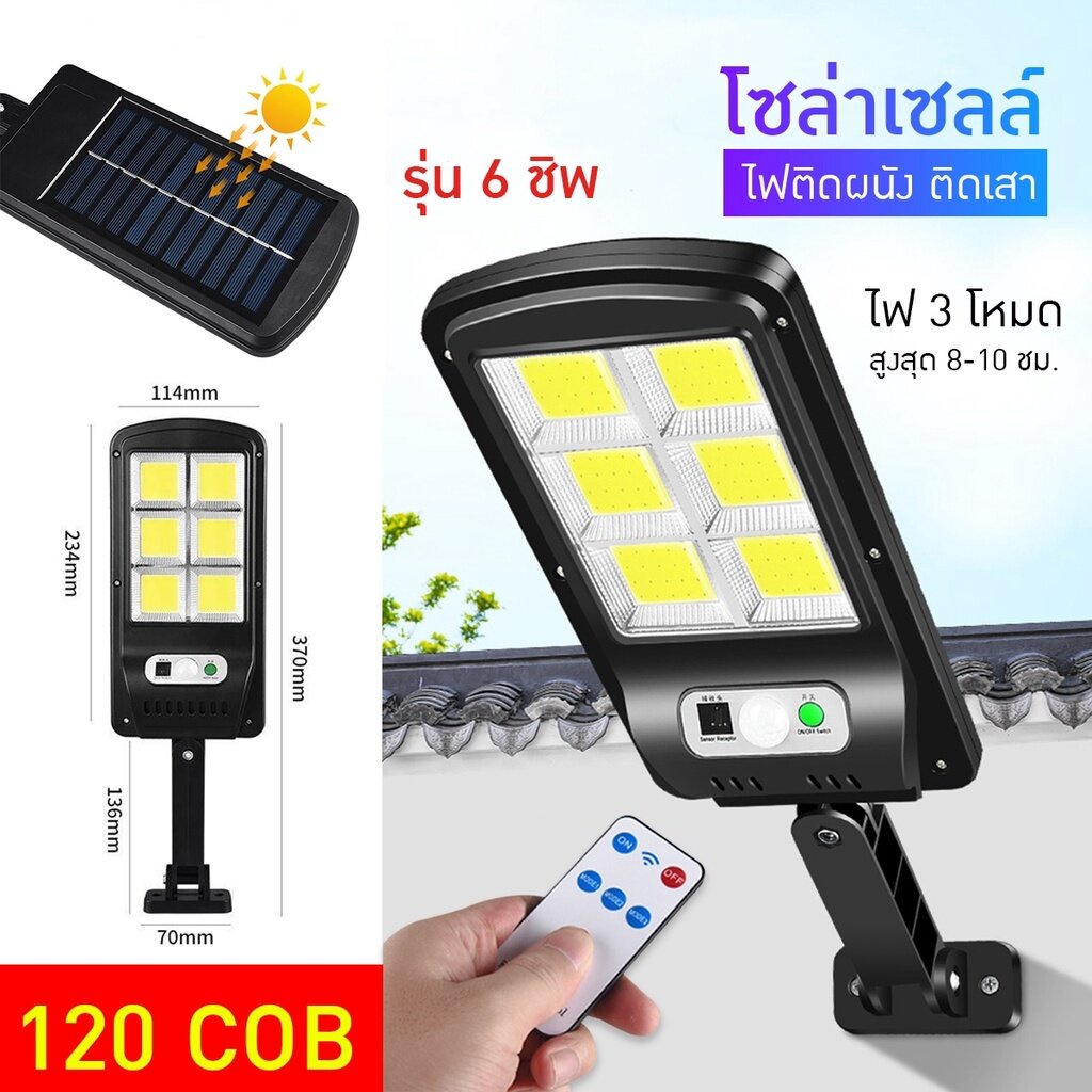 พร้อมส่ง Solar lights ไฟถนนโซล่าเซลล์ ไฟ โซล่าเซล ในสวน ถนน บ้าน โซลาเซลล์ ไฟโซลาเซล led 220 v randy