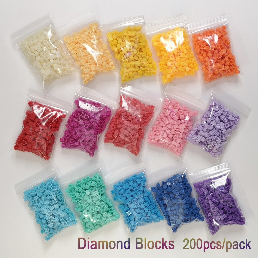 บล็อกตัวต่อเพชร ขนาดเล็ก 8*8 มม. 31 สี DIY ของเล่นเสริมการเรียนรู้ สําหรับเด็ก 1000 ชิ้น