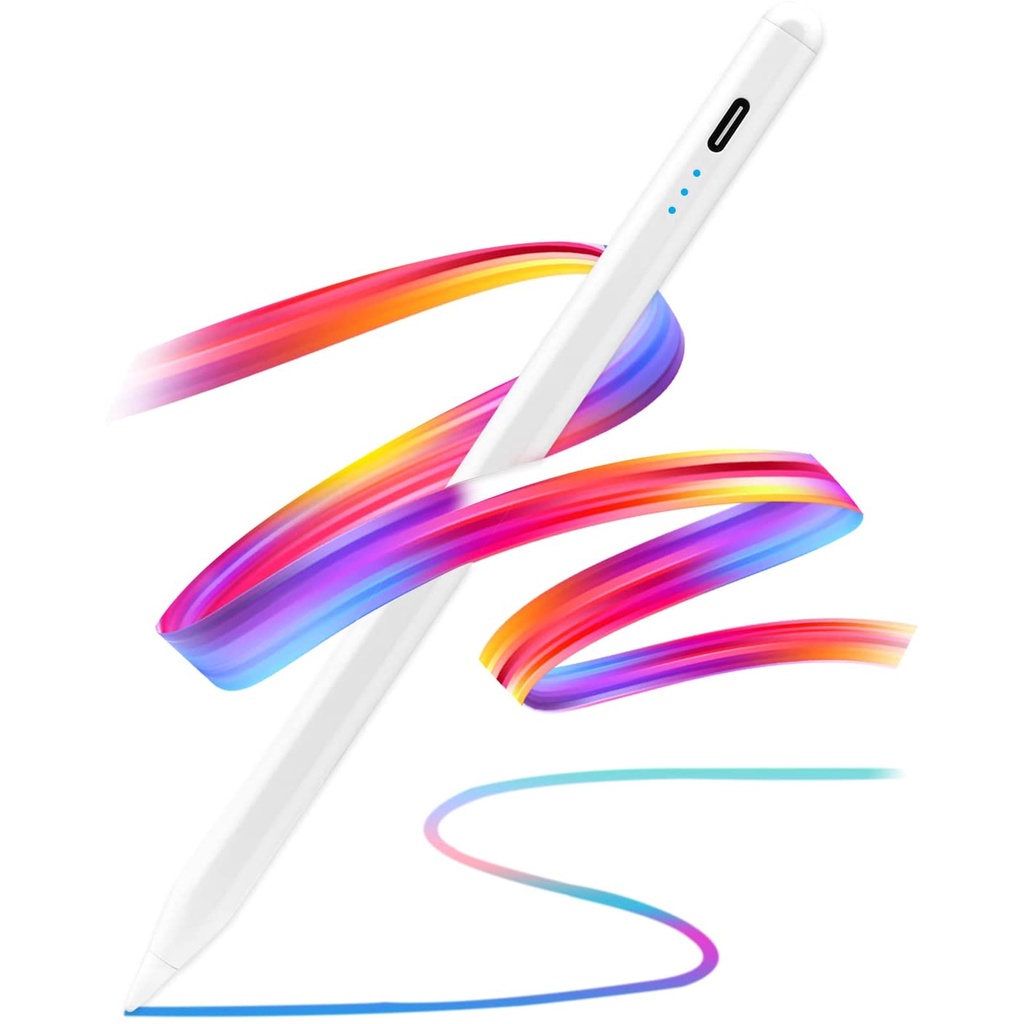 ปากกา Stylus สำหรับ iPad ที่มี (2018-2021) Apple iPad Pro 11/12.9 นิ้ว, iPad 6/7/8th Gen, iPad Mini 5/6th Gen