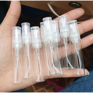 ขวดสเปรย์ขวดแก้วฝาใส 5 ml.ฝาเรียบ