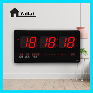 นาฬิกาดิจิตอล LED 4622 แขวนติดผนัง Number Clock แขวนผนัง รุ่น NO 4622 LED ขนาด 46X23X4