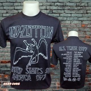 เสื้อวง LED ZEPPELIN วงร็อคในตำนาน ไม่มีตะเข็บข้าง คอฟิต ป้ายUSA เสื้อวินเทจ เสื้อทัวร์ วงดนตรีร็อคต่างประเทศสามารถปรับแ