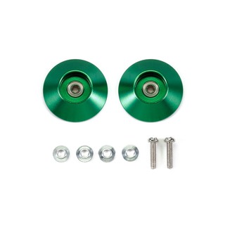 95609 TAMIYA Mini 4wd  HG 19mm TAPERED ALUMINUM BALL-RACE ROLLERS (RINGLESS/GREEN)