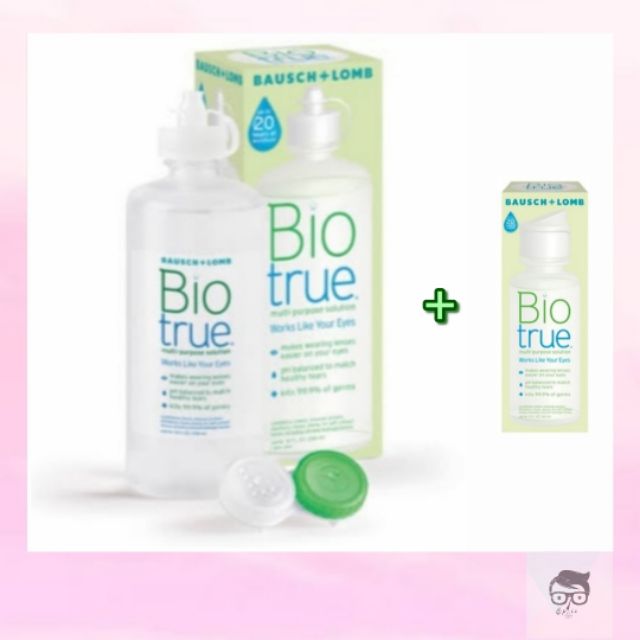 ผลิตภัณฑ์แช่คอนแทคเลนส์​ Bio true 300 ml + 60 ml