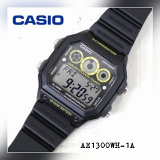 นาฬิกาข้อมือ CASIO รุ่น AE1300WH (ดำเหลือง) 👉🏼ของแท้ 💯%👈