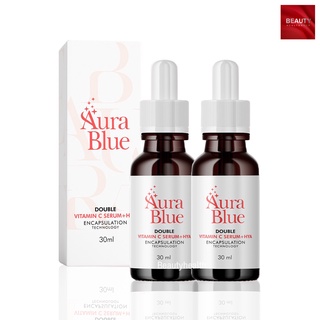 Aurablue Double Vit C Serum+hya ออร่าบลู เซรั่มดับเบิ้ลวิตซี+ไฮยา (30 ml. x 2 ขวด)