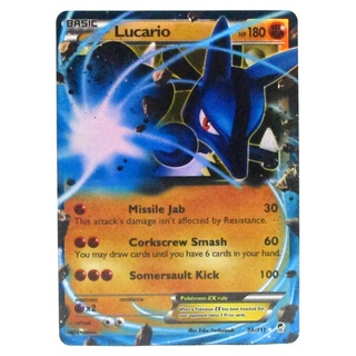 Lucario EX Card ลูคาริโอ 54/111 Pokemon Card Gold Flash Light (Glossy) ภาษาอังกฤษ