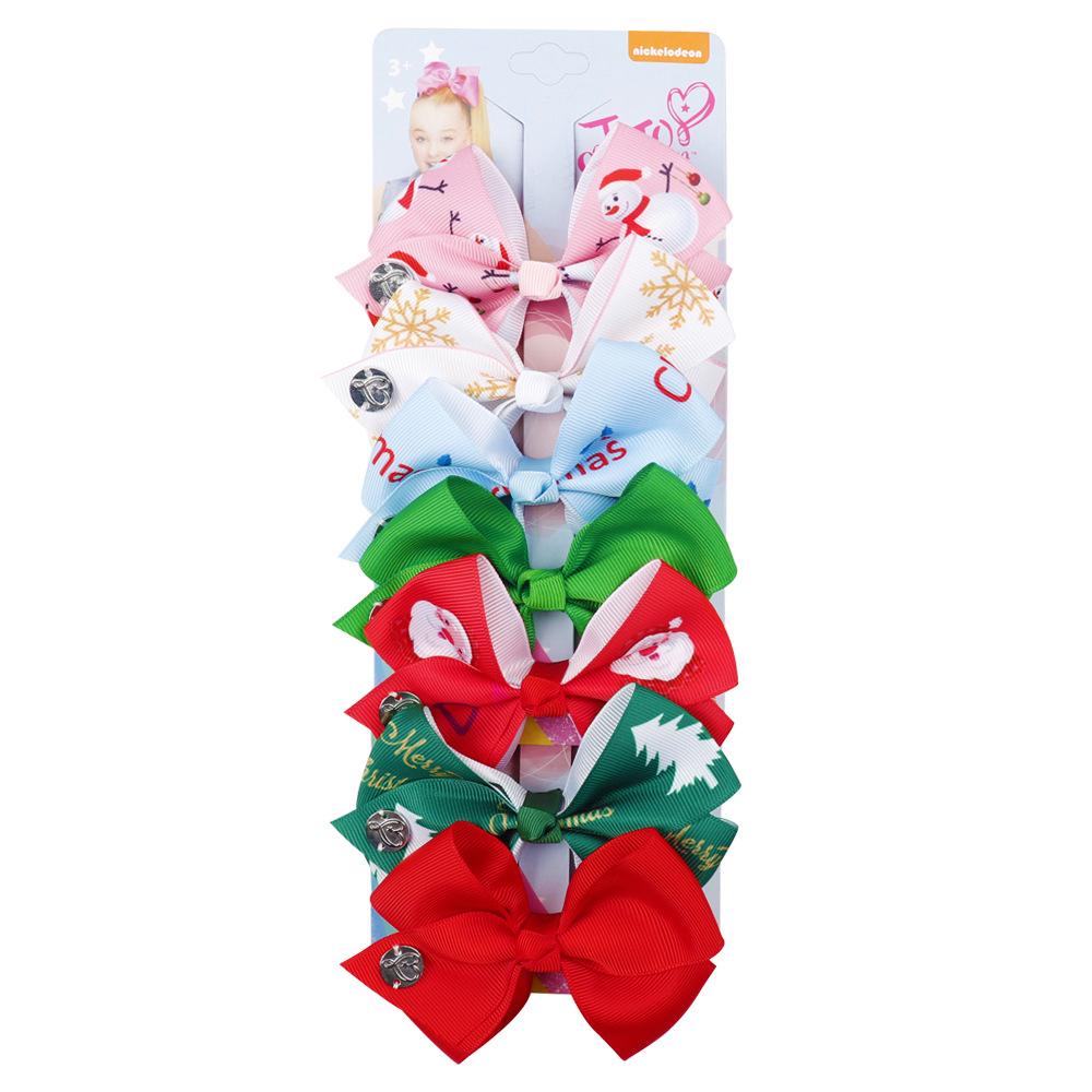 7pc JoJo Siwa Bows 7 วันโบว์ของขวัญคริสต์มาส Jojo Bow 4.5in