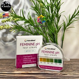 [NutraBlast] Feminine pH Test Strips 3-5.5 (100 Tests) แถบทดสอบค่า pH ทางช่องคลอด ผลิตภัณฑ์สำหรับจุดซ่อนเร้น