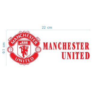 สติกเกอร์ ตัด ไดคัท Manchester Unity แมนยู Man-U ลาย no.3  ยาว 22 ซม. วัสดุPVC กันน้ำ แต่ง รถ มอเตอร์ไซค์ กระจก โน้ตบุ๊ค