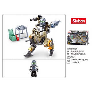 ProudNada Toys ของเล่นเด็ก ตัวต่อ อวกาศ หุ่นยนต์อวกาศ Sluban ATOMIC STORM 126 PCS M38-B0907