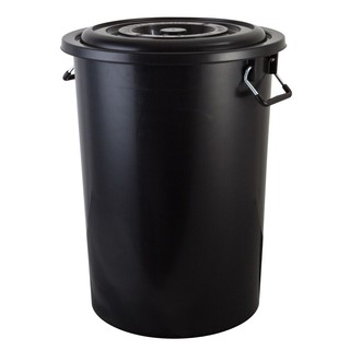 ถังพลาสติก 77 ลิตร สีดำ บาสเก็ต 309+A 77 liter plastic bucket, black, basketball 309 + A