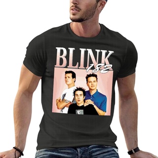 เสื้อยืดโอเวอร์ไซส์เสื้อยืด ผ้าฝ้าย 100% พิมพ์ลายวงร็อค Blink 182 สไตล์วินเทจ สําหรับผู้ชายS-3XL