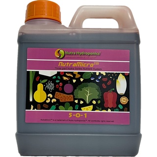 Nutra Hydroponics NutraMicro - compare General Hydroponics Flora Series FloraMicro - full 1 liter bottles FOX FARM DWC