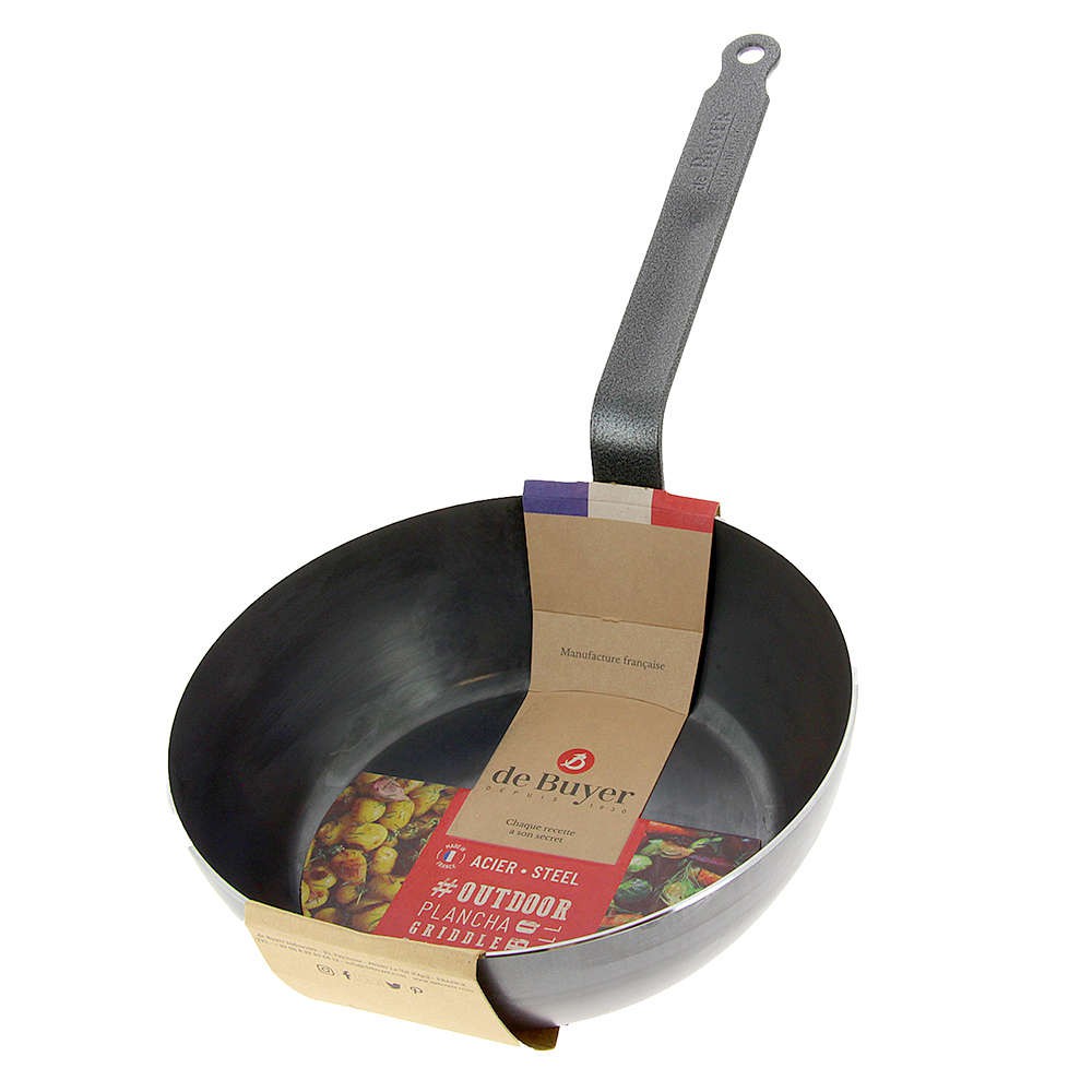 de Buyer กระทะก้นลึก Sautépan รุ่น BBQ Outdoor ขนาด 20-32 cm Free Seasoning/เผากระทะฟรีพร้อมใช้งาน