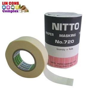 Nitto กระดาษกาวนิตโต้ เทป กระดาษกาว (1 แถว 5 ม้วน)