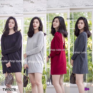 TW9276Dress เดรสสั้นแขนยาวเจาะหลัง รายละเอียดสินค้า Dress เดรสสั้นเจาะหลัง แขนยาว มาพร้อมบลาสายไขว้หลัง ผ้ายืดเรย่อนเนื