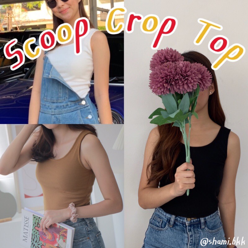 shami.bkk - Rainbow Scoop Crop Top