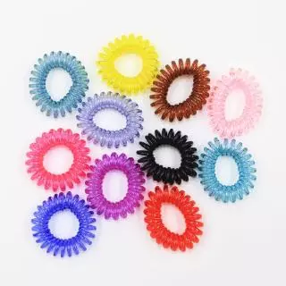 ยางรัดผม แบบเกลียว สไตล์เกาหลี ส่งแบบสุ่มสี 10 ชิ้น