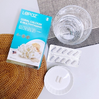 (ของแท้ ส่งด่วน) LEPAZ Coral Calcium and Multivitamins เลอปาซ คอรัลแคลเซียม และ วิตามินรวม 30 แคปซูล