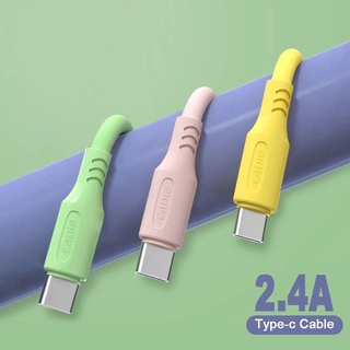 สายชาร์จโทรศัพท์มือถือ Micro Usb และ Type C แบบซิลิโคน 2.4A สำหรับ Android และ Ios