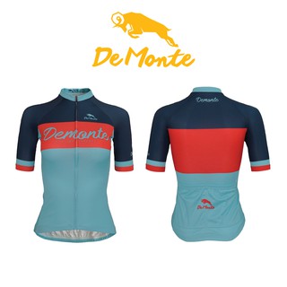 Demonte cycling เสื้อจักรยาน DE060 Classic orange สำหรับผู้หญิง เนื้อผ้า Drymax