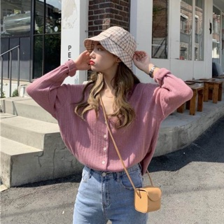 🌸Long-sleeved cardigan🌸 [พร้อมส่ง]เสื้อคลุม แขนยาว ผ้าไม่หนามาก