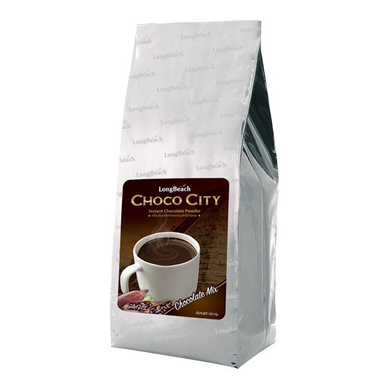 Chocolate Drinks 129 บาท ลองบีชผงช็อกโกแลตช็อคโกซิตี้ ขนาด 400กรัม Longbeach Choco City ช็อกโกแลต chocolate Food & Beverages