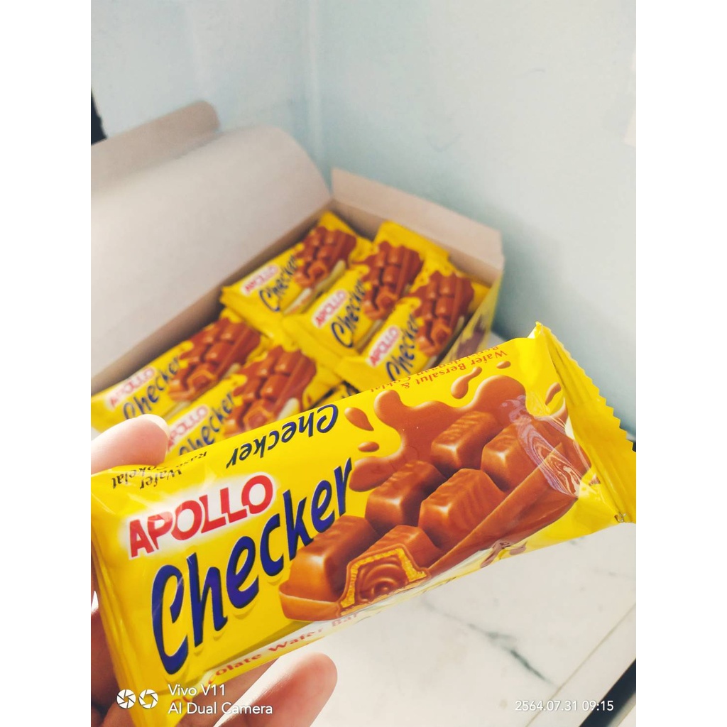 Apollo Checker ขนม Wafer ไส้ Chocolate