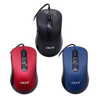 เม้าส์สาย USB Optical Mouse OKER A-186