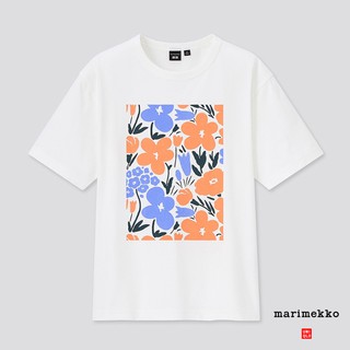 UNIQLO เสื้อยืดสตรีคอกลมแขนสั้นพิมพ์ลาย Marimekko รับลมร้อน 440697