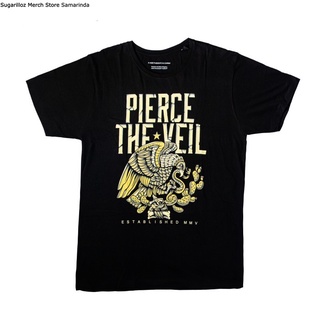 คอลูกเรือเสื้อยืดคอกลมเสื้อเชิ้ต Pierce The Veil Mexican Eagle Band - Lผ้าฝ้ายแท้