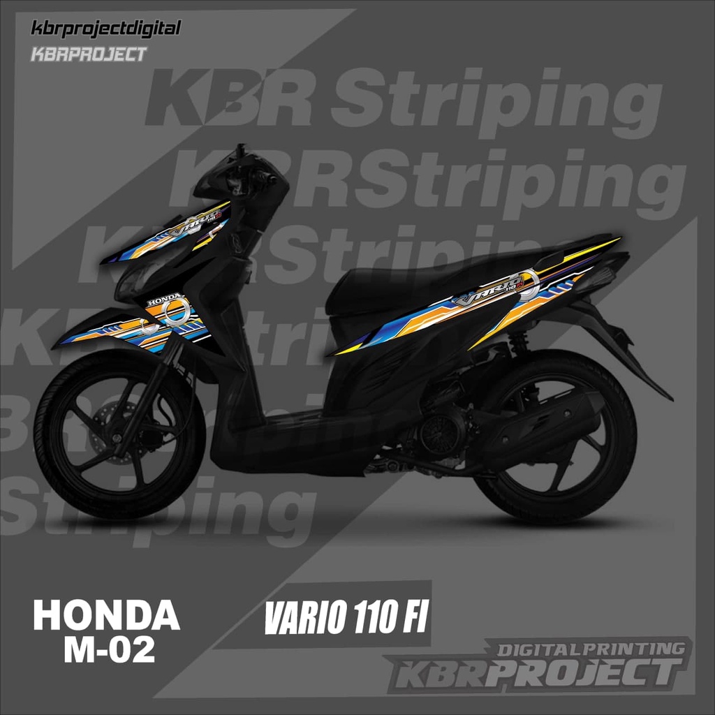 สติ๊กเกอร์ VARIO 110 FI, แถบมอเตอร์ไซค์ HONDA, สติ๊กเกอร์วาริation Racing M-02