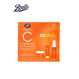 ถูกสุดในShopee เซ็ท BOOTS VITAMIN C บู๊ทส์ วิตามิน ซี ไบรท์เทนนิ่ง เดย์-ไทม์ รูทีน x 3