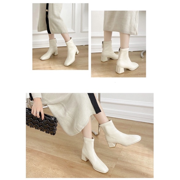 🔥พร้อมส่ง Ankle mellow boots รองเท้าบูท บุขน นิ่ม ใส่สบาย งานพรีเมี่ยม ⚡️⚡️ คอนเฟิมค่ะ 💥💥