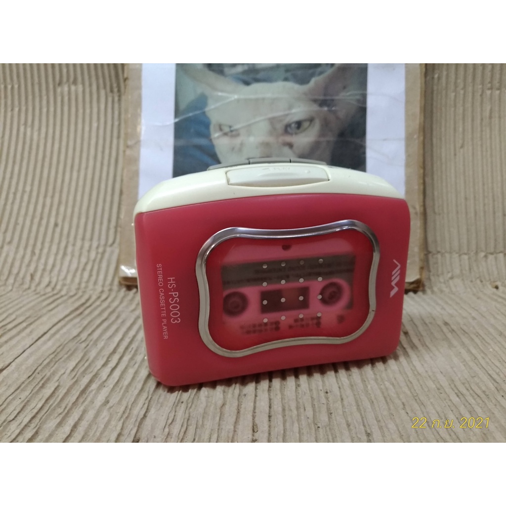 เครื่องเล่นเทปใสสวย AIWA PS003 ชมพูใส โชว์เทปสวย