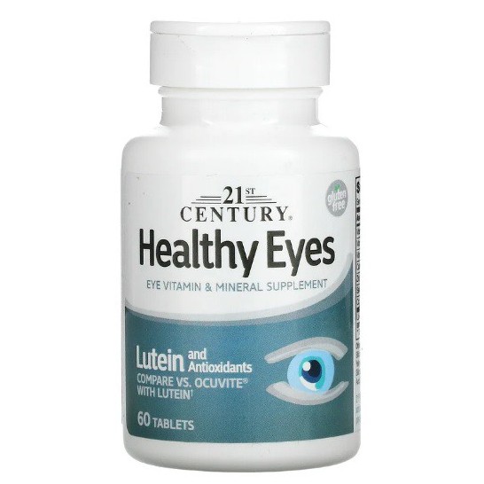 วิตามินบำรุงสายตา  21st Century, Healthy Eyes, Lutein and Antioxidants, 60 Tablets