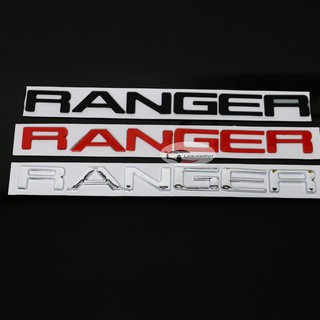 โลโก้ RANGER ตัวนูน ตัวอักษรแยก ติดฝากระโปรงหน้า สำหรับ FORD RANGER ขนาด 28 x 2.2 cm.