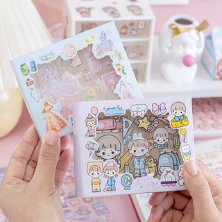 สติ๊กเกอร์ขัดกล่อง บัญชีมือ สาวการ์ตูน สติ๊กเกอร์
