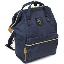 Anello นำเข้าจากญี่ปุ่น Japan Imported Anello Canvas Unisex Backpack - Blue สีน้ำเงิน