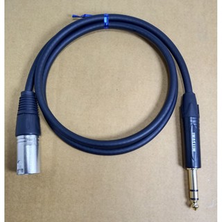 สายสัญญาณ xlr  ปลั๊กแคนนอนตัวผู้ ท้ายปลั๊กไมค์เสตอ ตัวผู้  ยาว1เมตร