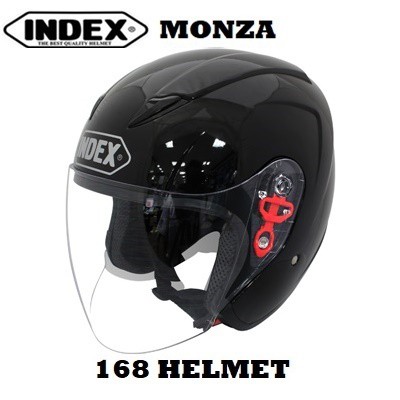 หมวกกันน็อค INDEX   รุ่น monza     สีดำเงา